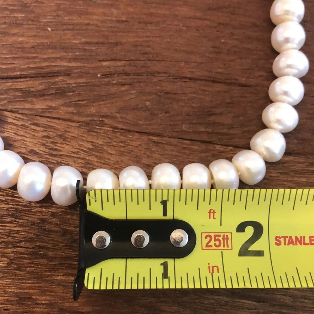 Vintage Natural Freshwater Pearl Necklace Baroque Style Bridal Layered Gift